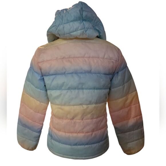 Gap Kids Pastel Rainbow Puffer Jacket Size XL - Picture 4 of 9